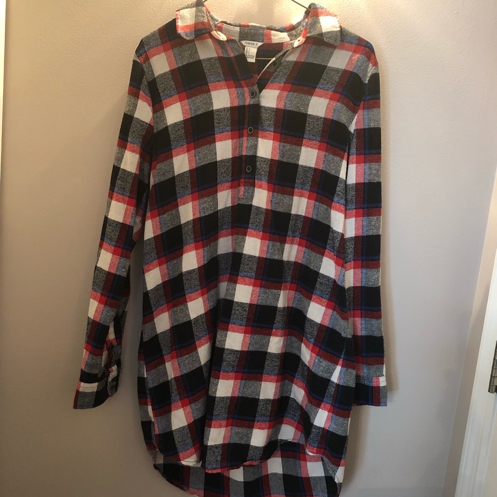 Flannel high low top/dress